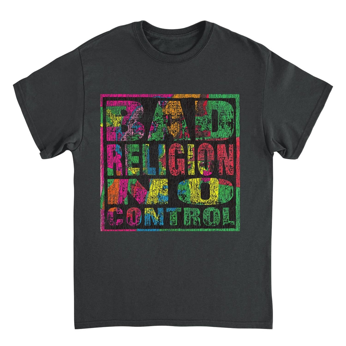 Bad Religion No Control Distress Black T-Shirt