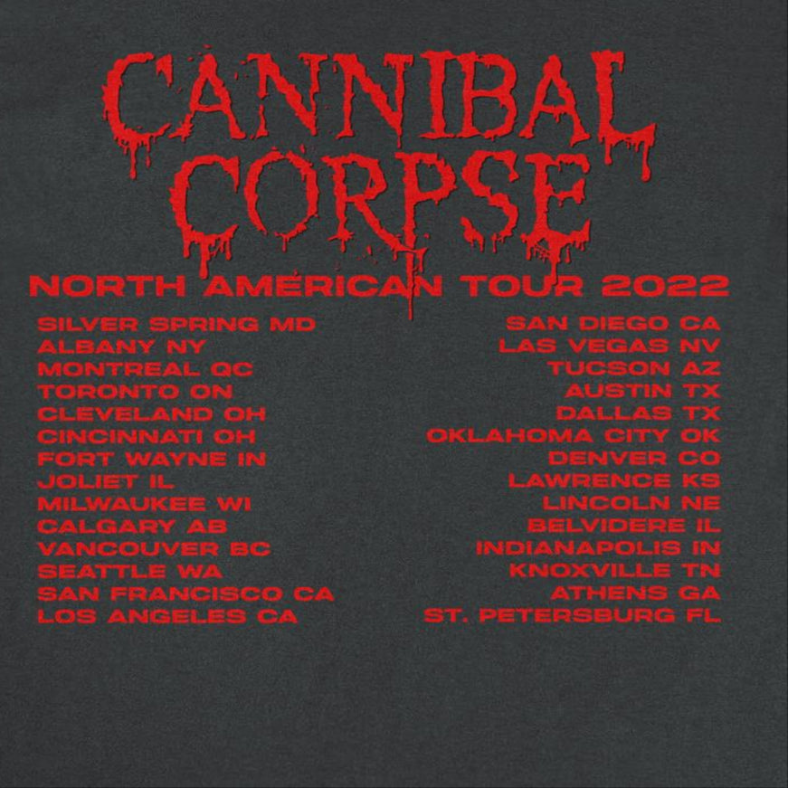 Cannibal Corpse Saw Face Tour Black T-Shirt