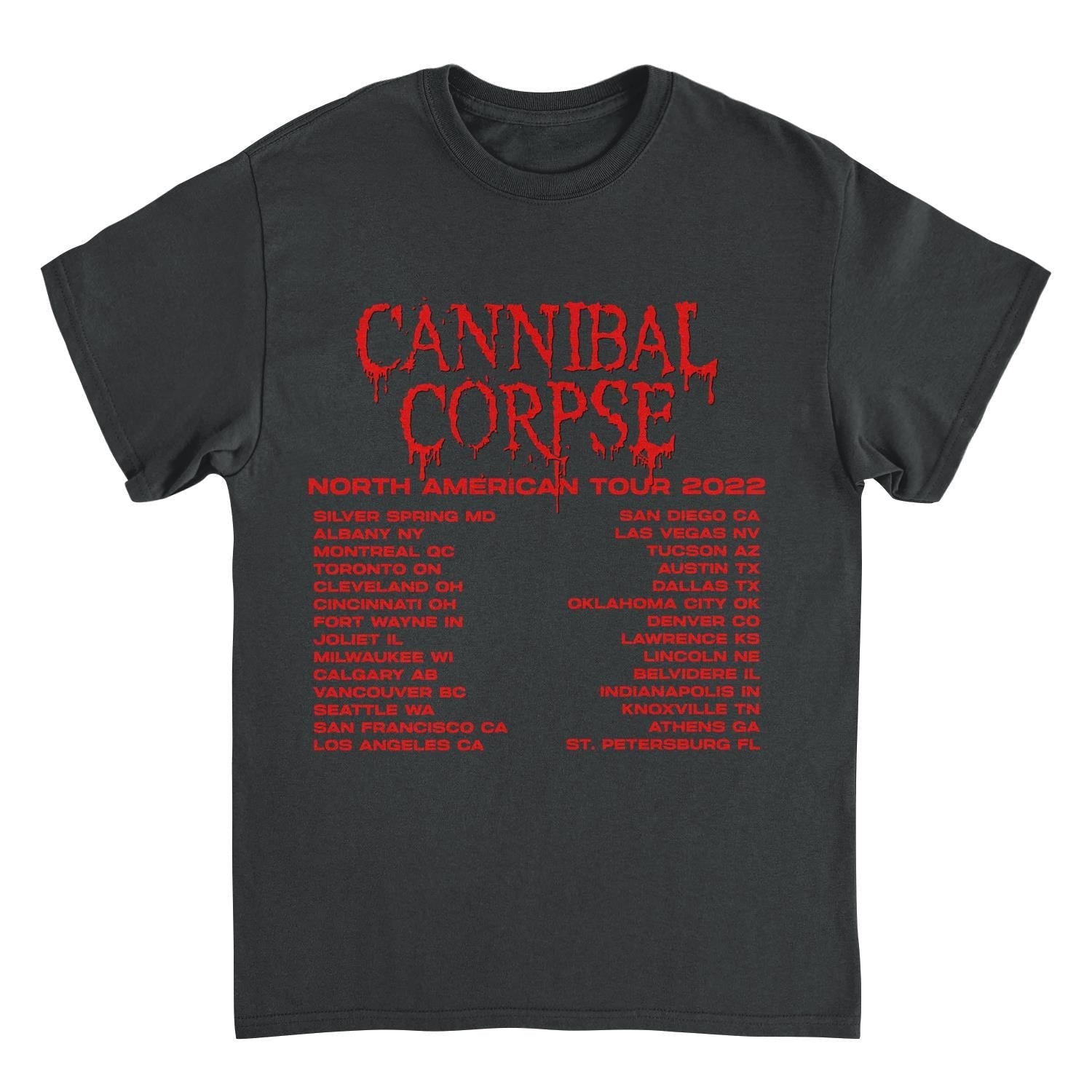 Cannibal Corpse Saw Face Tour Black T-Shirt