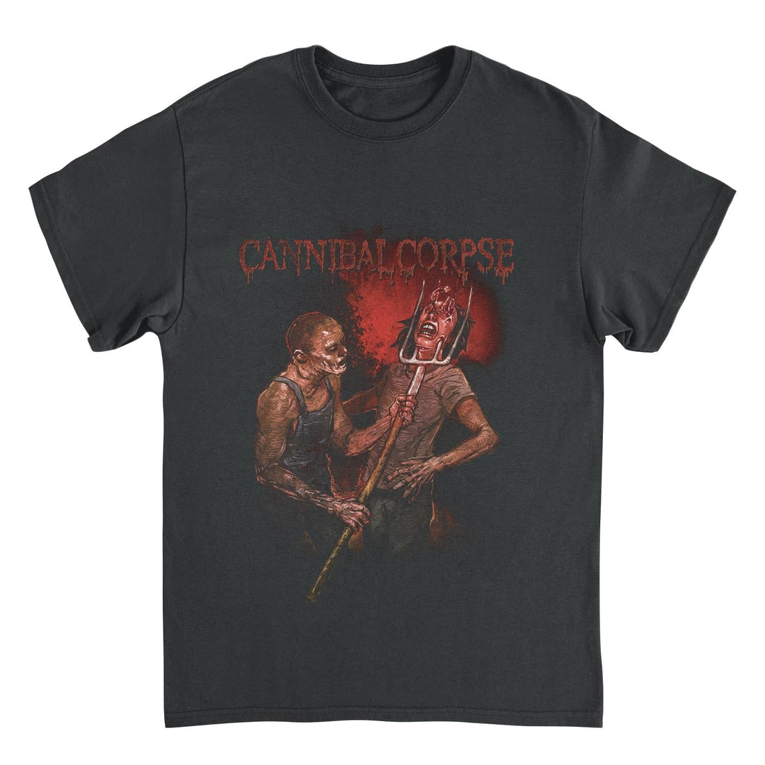 Cannibal Corpse Pitchfork Impalement Front Black T-Shirt