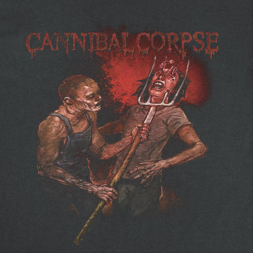 Cannibal Corpse Pitchfork Impalement Front Black T-Shirt