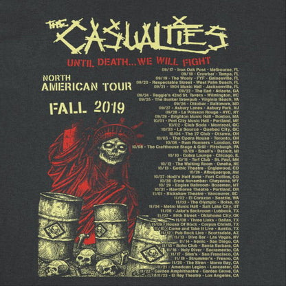 The Casualties Until Death Tour Back Black T-Shirt