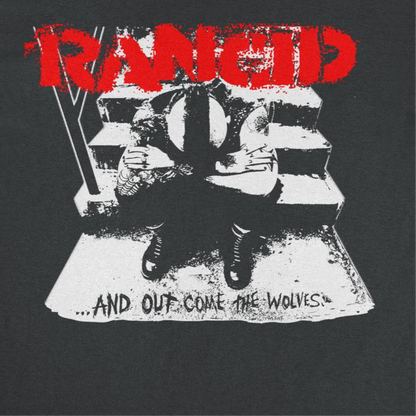 Rancid And Out Come the Wolves Artwork White Black T-Shirt