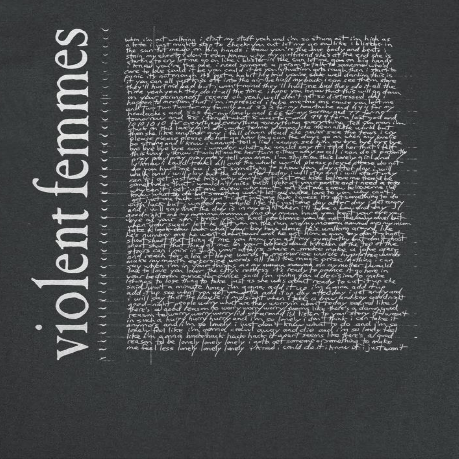 Violent Femmes Tour Lyrics Front Vf Black T-Shirt