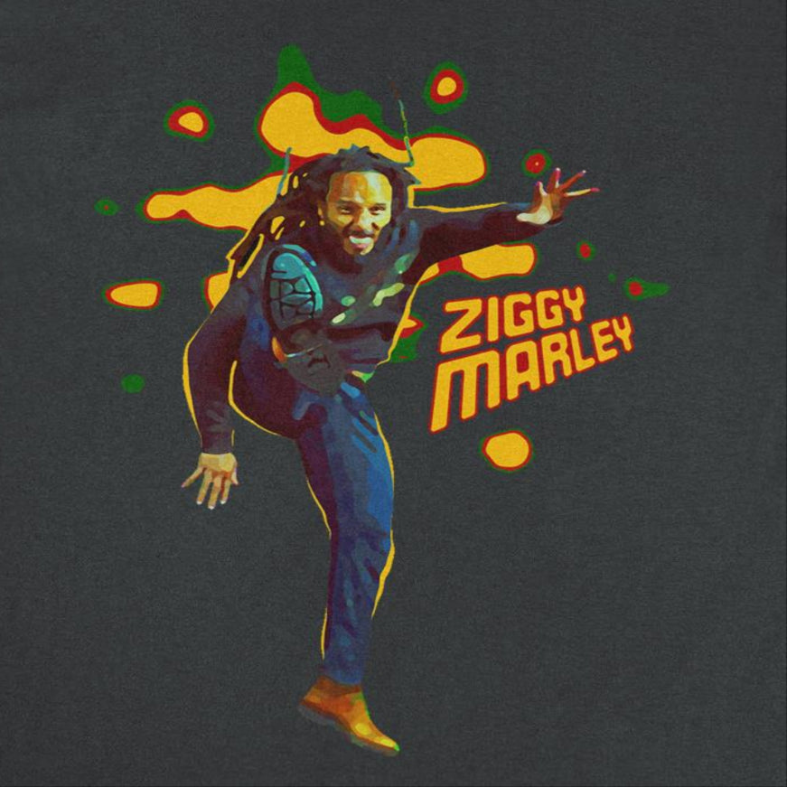 Ziggy Marley Kick Ziggy Black T-Shirt