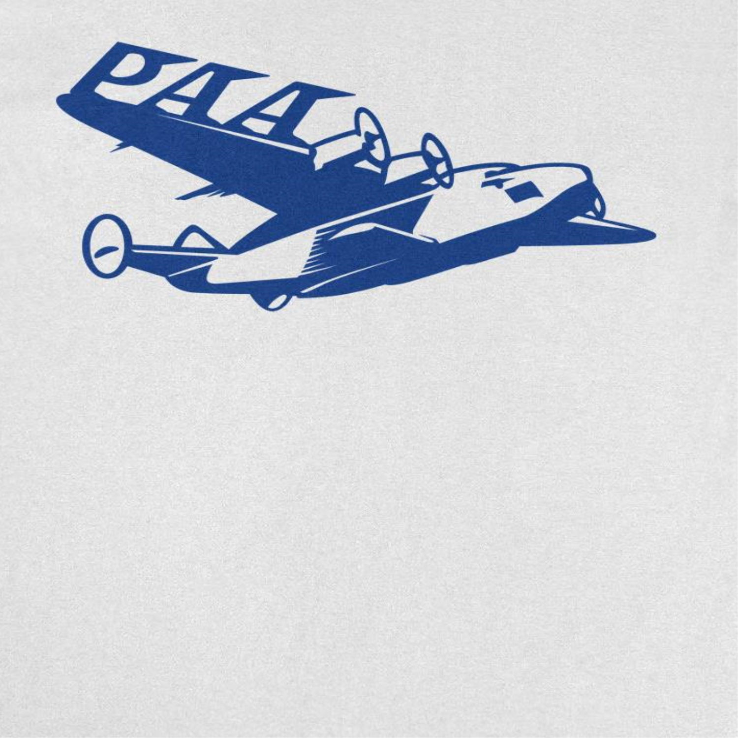 Pan Am PAA Wing Blue Print White T-Shirt