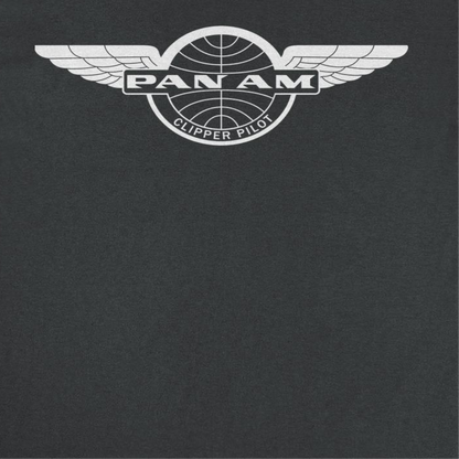 Pan Am Clipper Pilot White Black T-Shirt