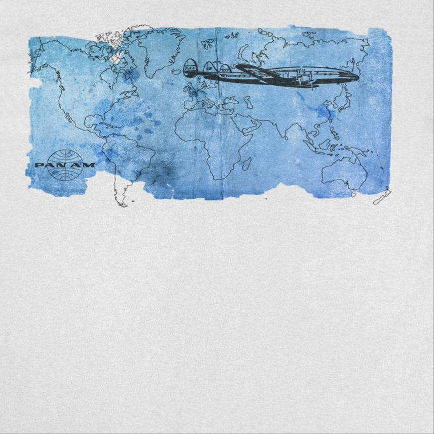Pan Am World Map White T-Shirt