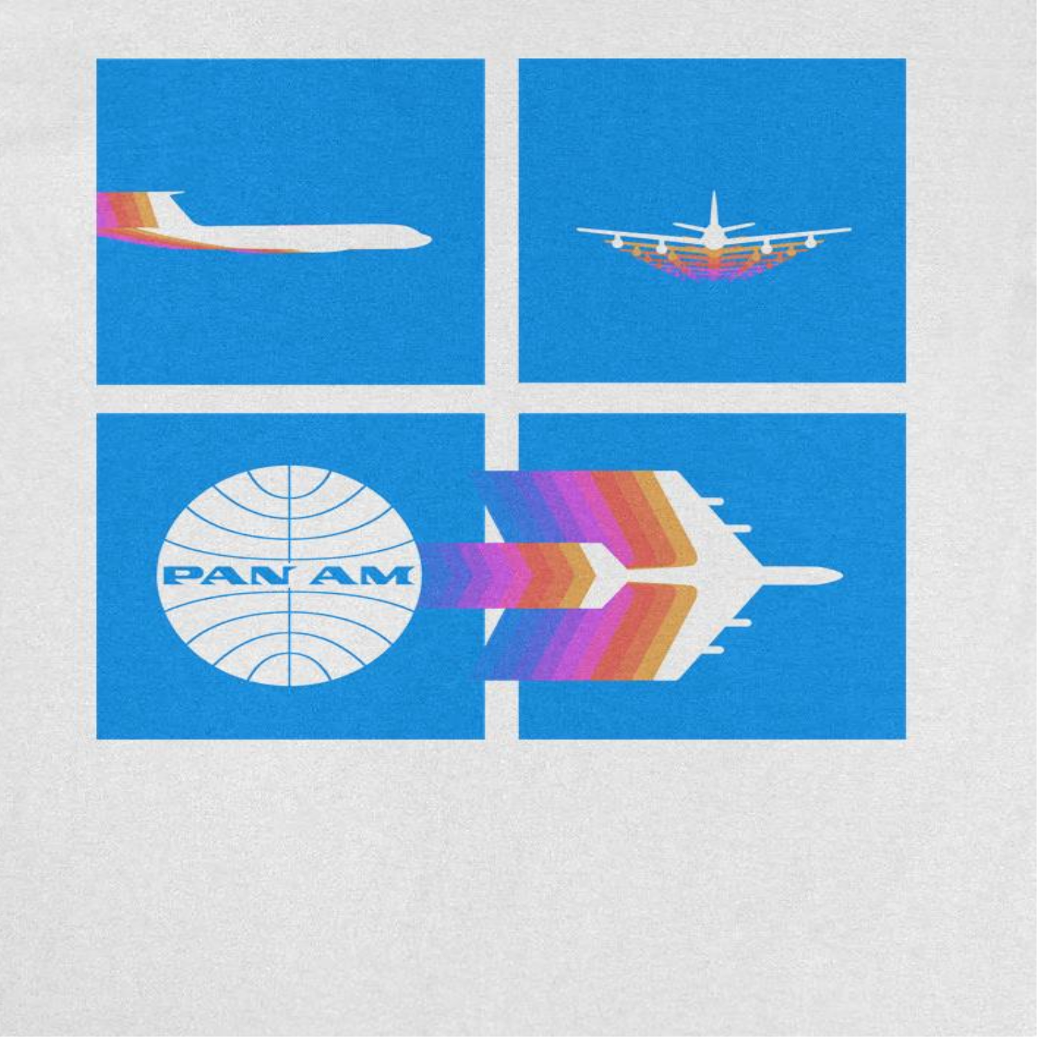 Pan Am Takeoff Silhouette White T-Shirt