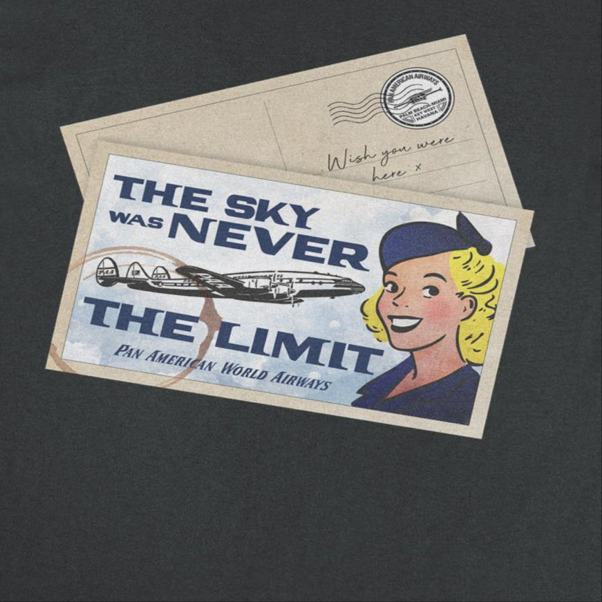 Pan Am the Sky Was Never the Limit Black T-Shirt