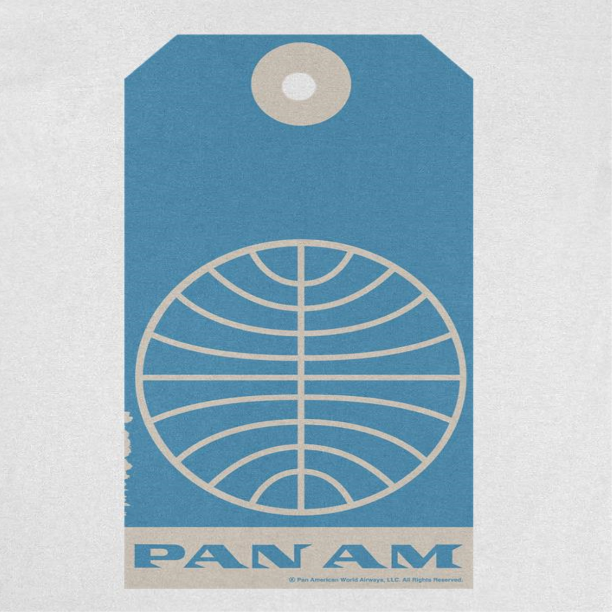 Pan Am Retro 1950S Logo Luggage Tag White T-Shirt