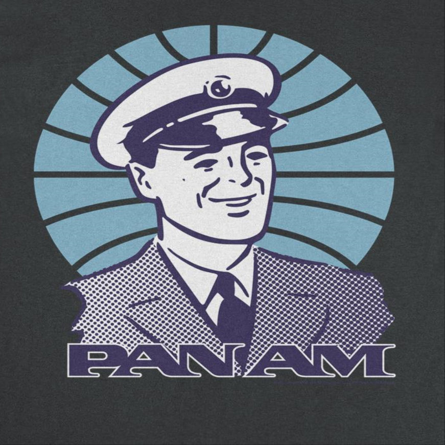 Pan Am Pilot Smile Black T-Shirt