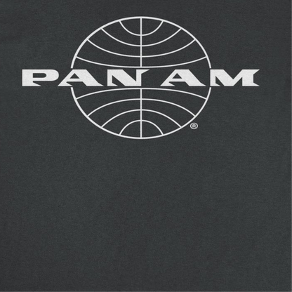 Pan Am Classic White Logo Out Black T-Shirt
