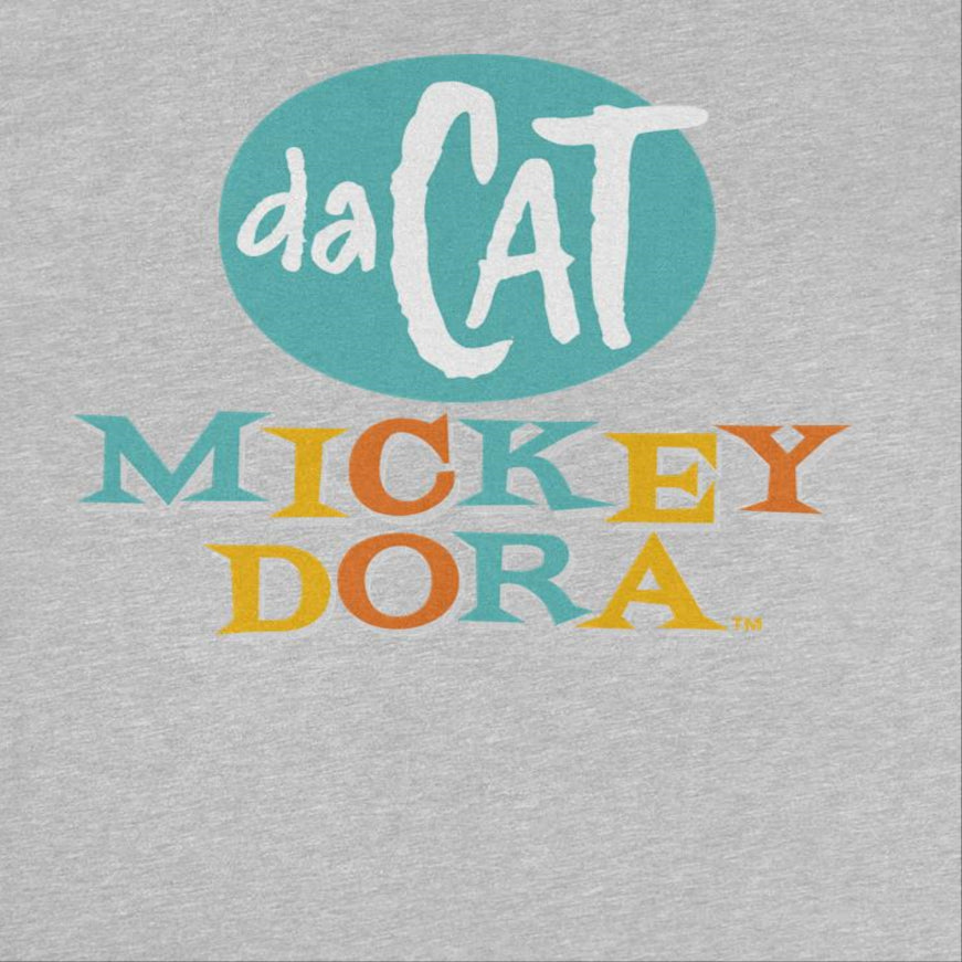 Mickey Da Cat Dora Retro Style Text Retro Surfer Miki Sport Grey T-Shirt