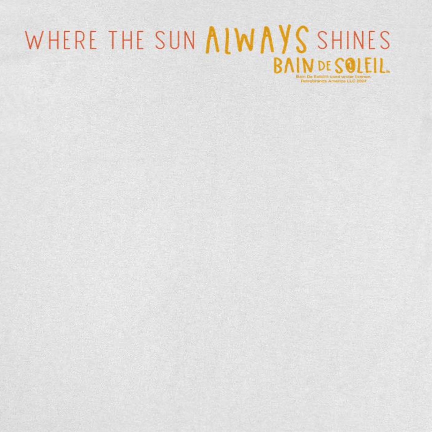 Bain De Soleil Where the Sun Always Shines Retro Sunscreen White T-Shirt