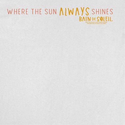 Bain De Soleil Where the Sun Always Shines Retro Sunscreen White T-Shirt