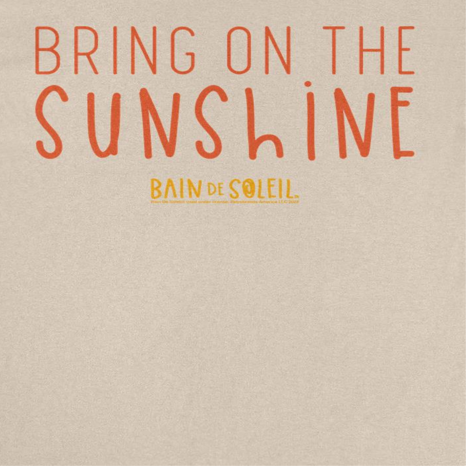 Bain De Soleil Bring On the Sunshine Retro Sunscreen Sand T-Shirt