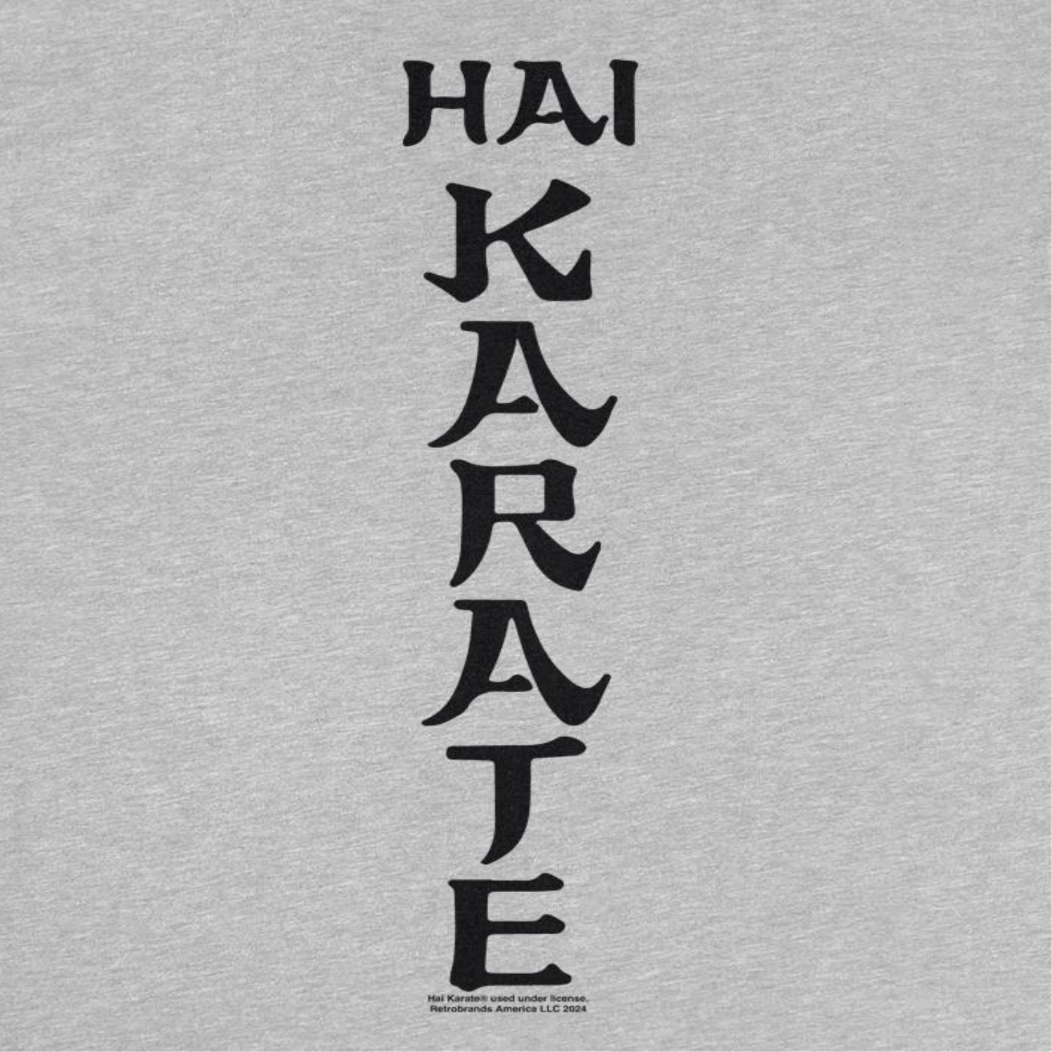 Hai Karate Vertical Logo Retro Aftershave Sport Grey T-Shirt