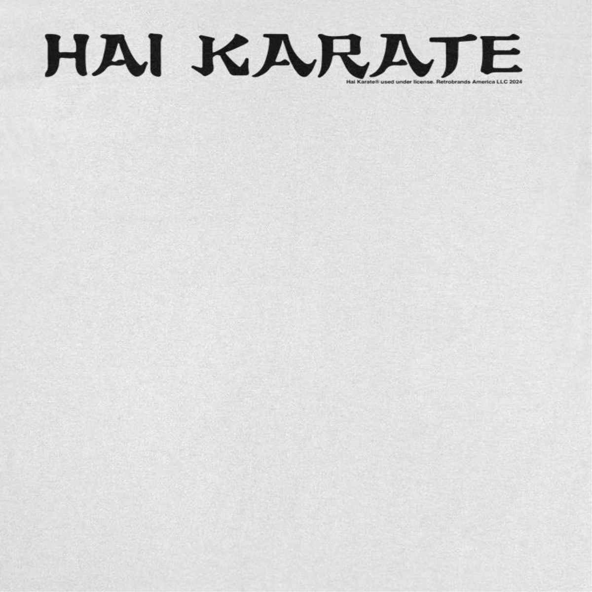Hai Karate Horizontal Logo Retro Aftershave White T-Shirt