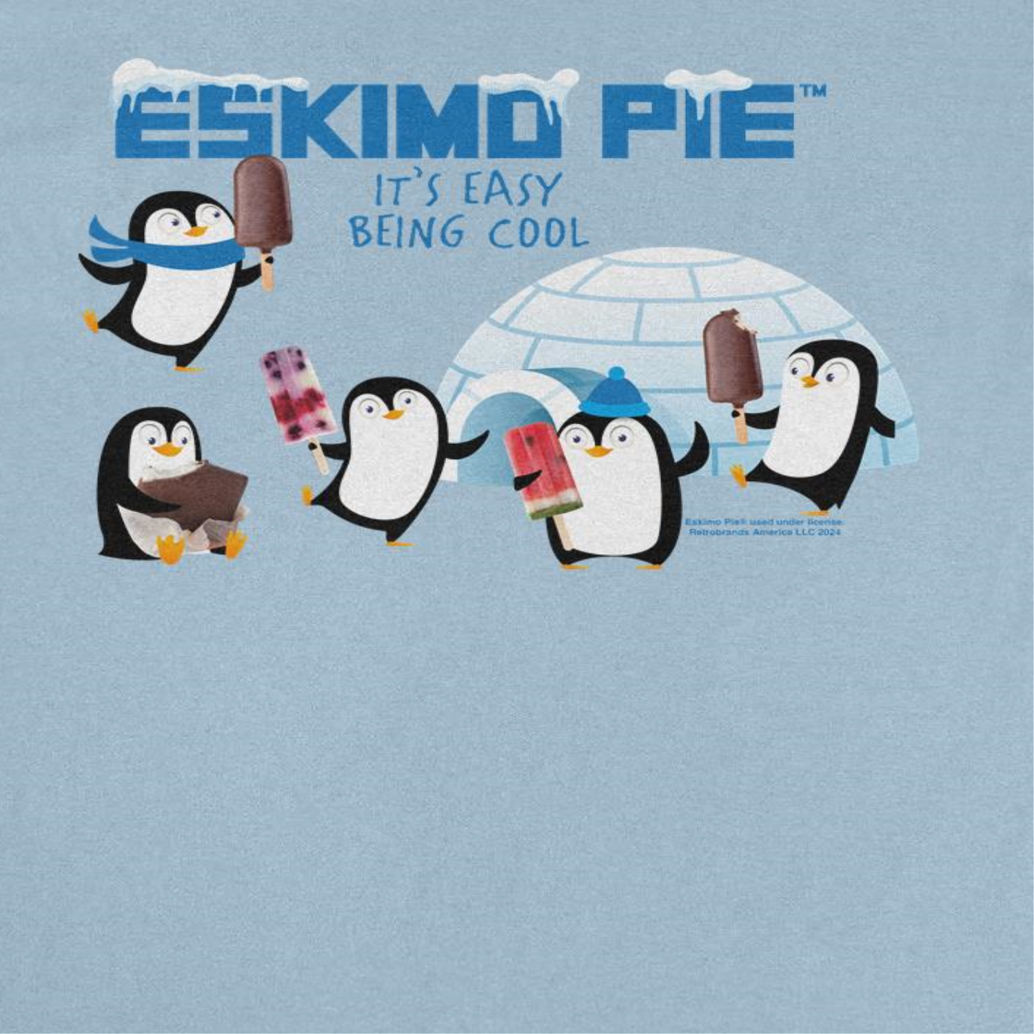 Eskimo Pie Its Easy Being Cool Retro Light Blue T-Shirt