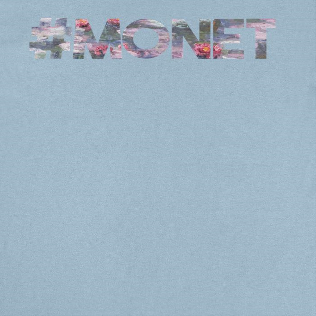 Classic Paintings Hashtag Monet Water Lillies Light Blue T-Shirt