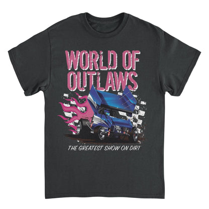 World of Outlaws Grunge Logo Black T-Shirt