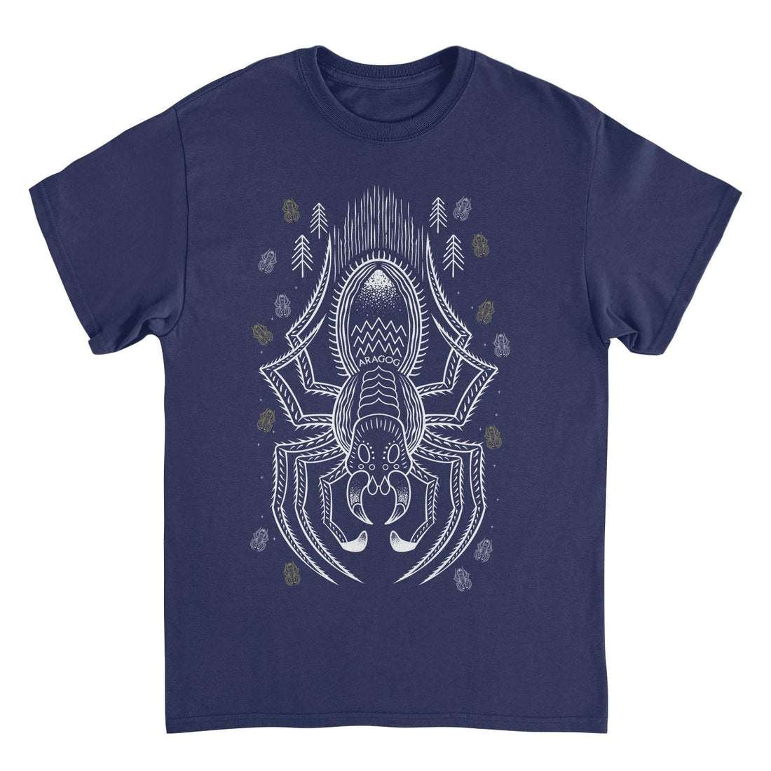 Harry Potter Aragog Minimalist Outline Navy T-Shirt