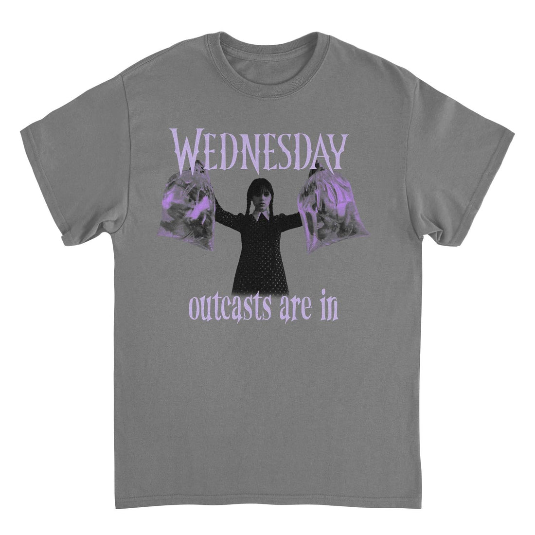Wednesday Outcasts Are In Charcoal T-Shirt