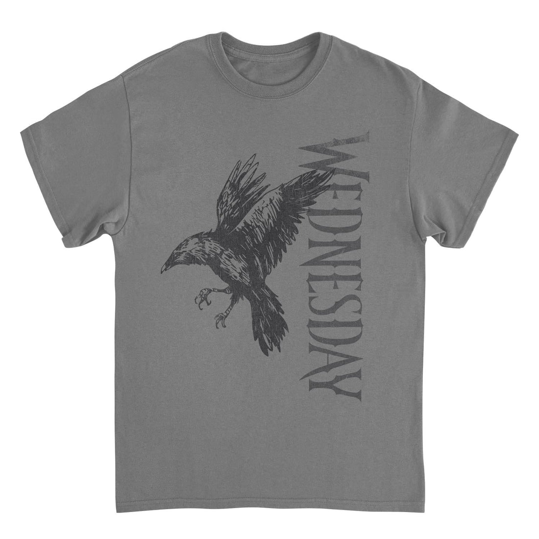 Wednesday Raven 2 Charcoal T-Shirt