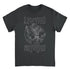 Black t-shirt with white graphic design featuring an eagle and guitar, and &