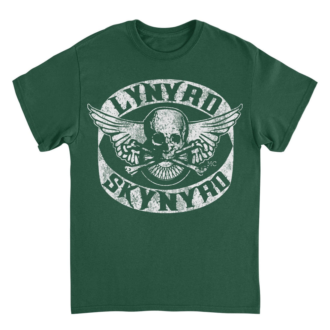 Lynyrd Skynyrd Skull White Forest Green T-Shirt