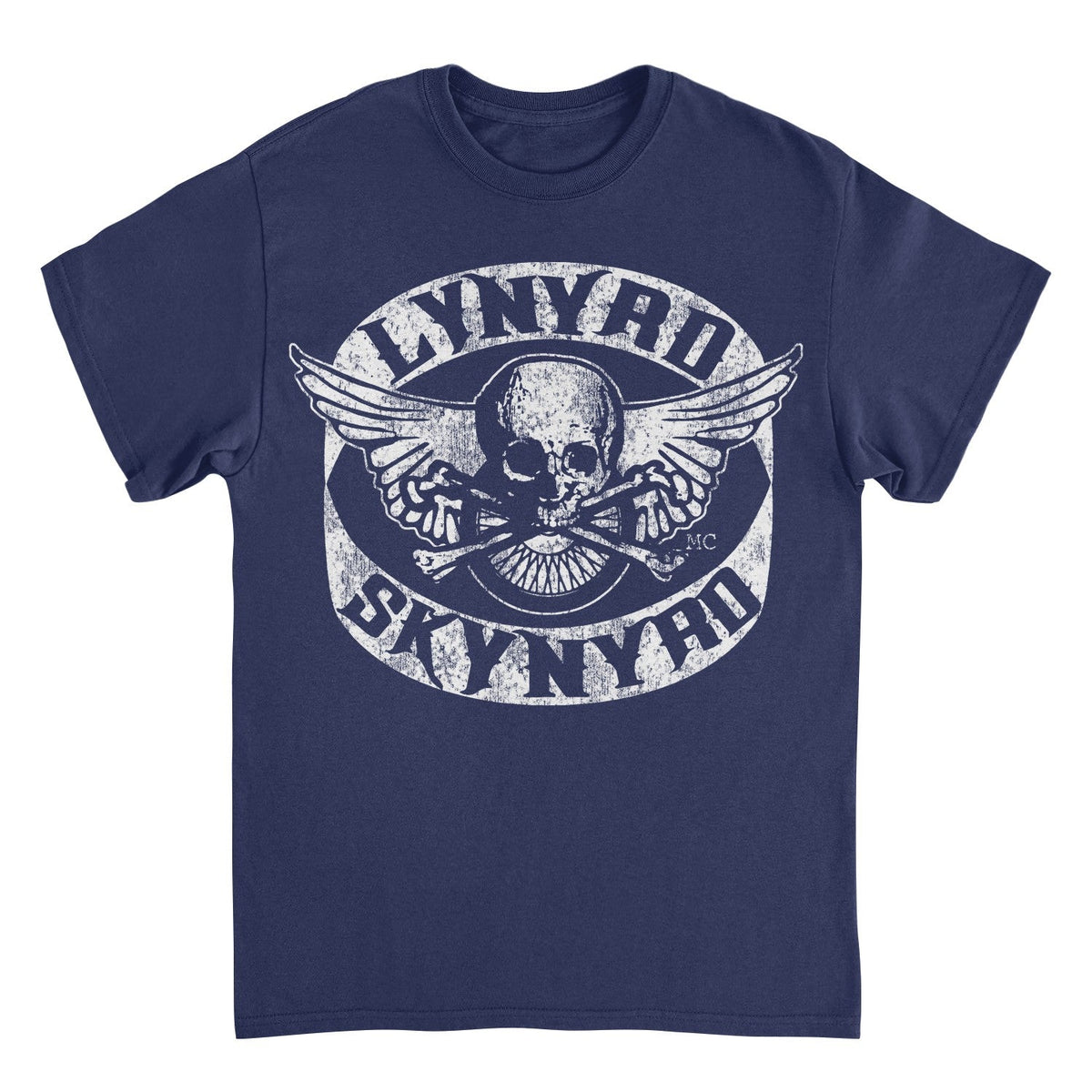 Lynyrd Skynyrd Skull White Navy T-Shirt