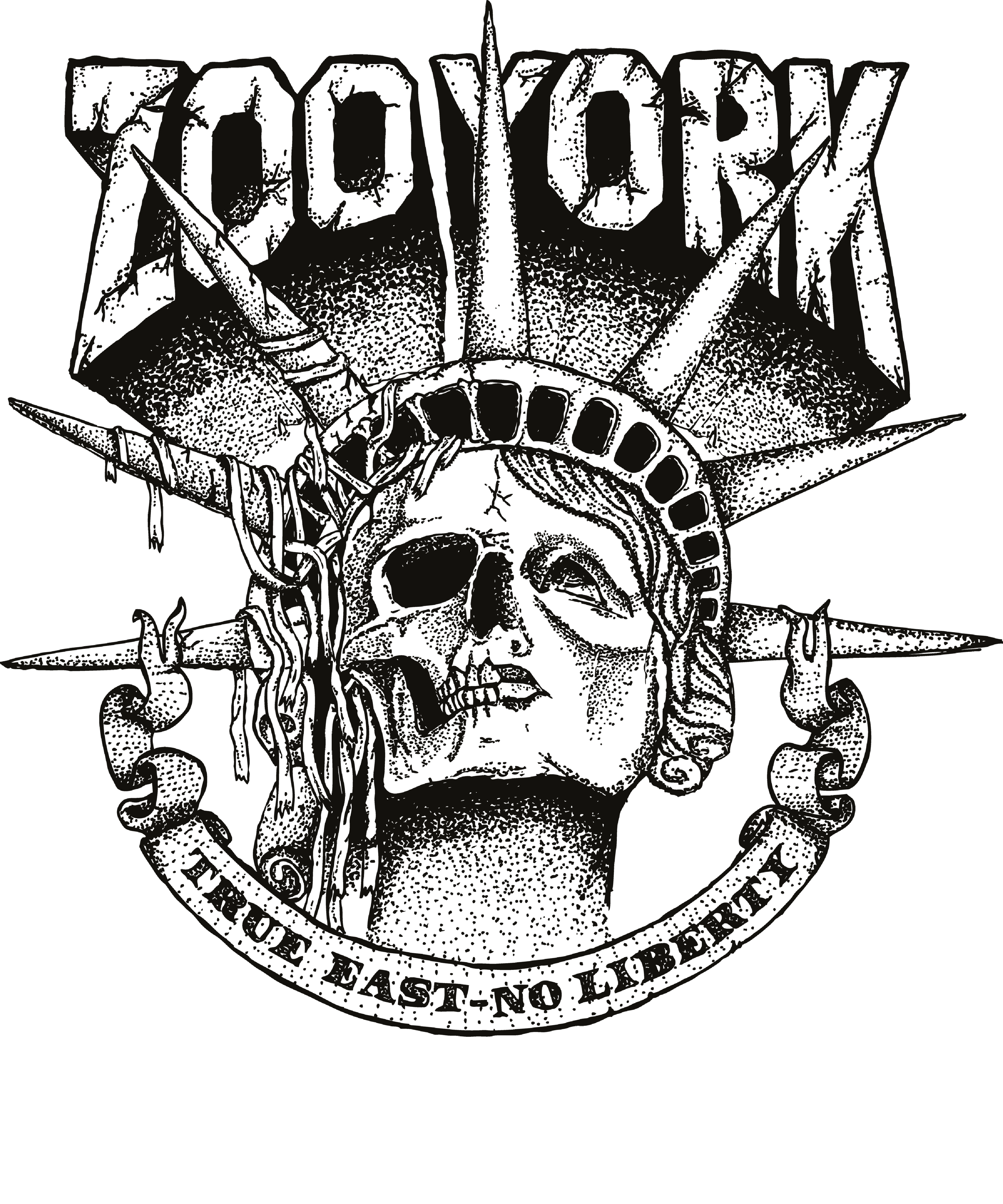 Zoo York True East No Liberty Skull T-Shirt