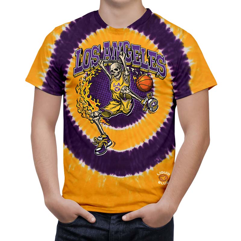 DUNKER BASKETBALL SKELETON T-Shirt, Los Angeles
