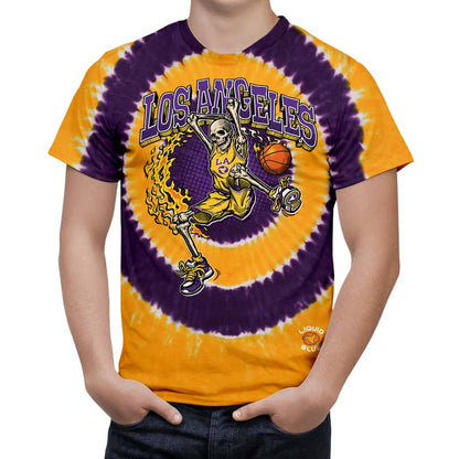 DUNKER BASKETBALL SKELETON T-Shirt, Los Angeles