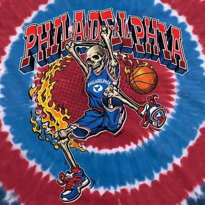 DUNKER BASKETBALL SKELETON T-Shirt, Philadelphia