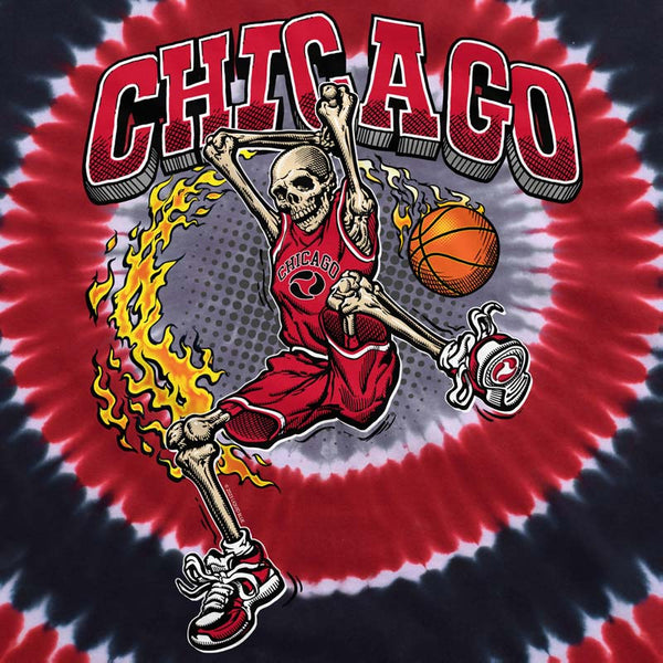 DUNKER BASKETBALL SKELETON T-Shirt, Chicago