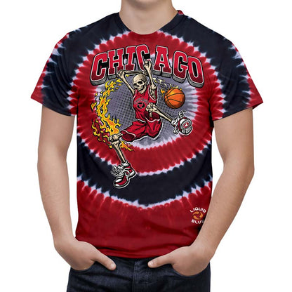 DUNKER BASKETBALL SKELETON T-Shirt, Chicago
