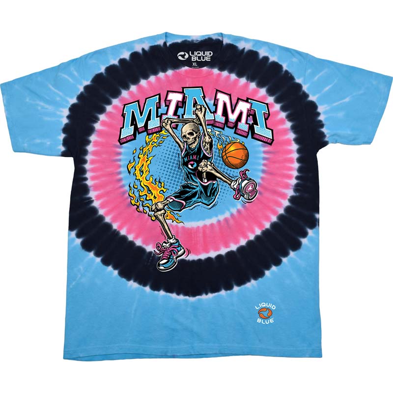 DUNKER BASKETBALL SKELETON T-Shirt, Miami