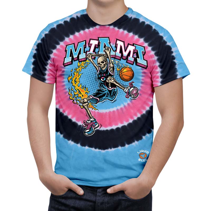 DUNKER BASKETBALL SKELETON T-Shirt, Miami