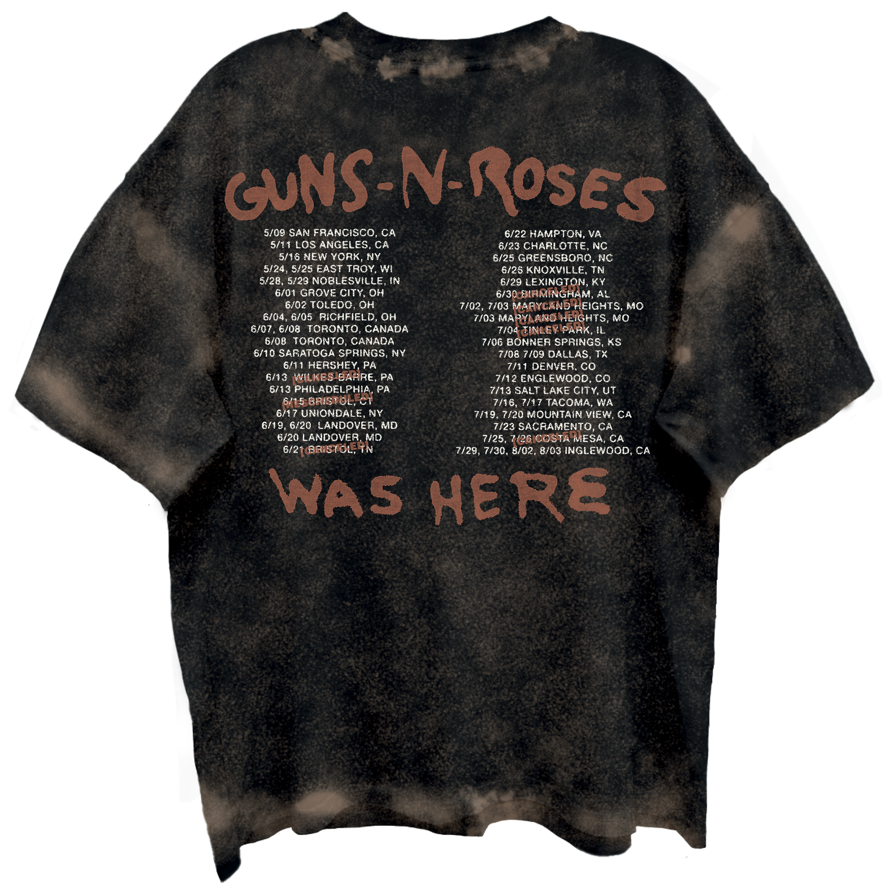 GUNS N ROSES Oversized T-Shirt, SKELTONS LIVE