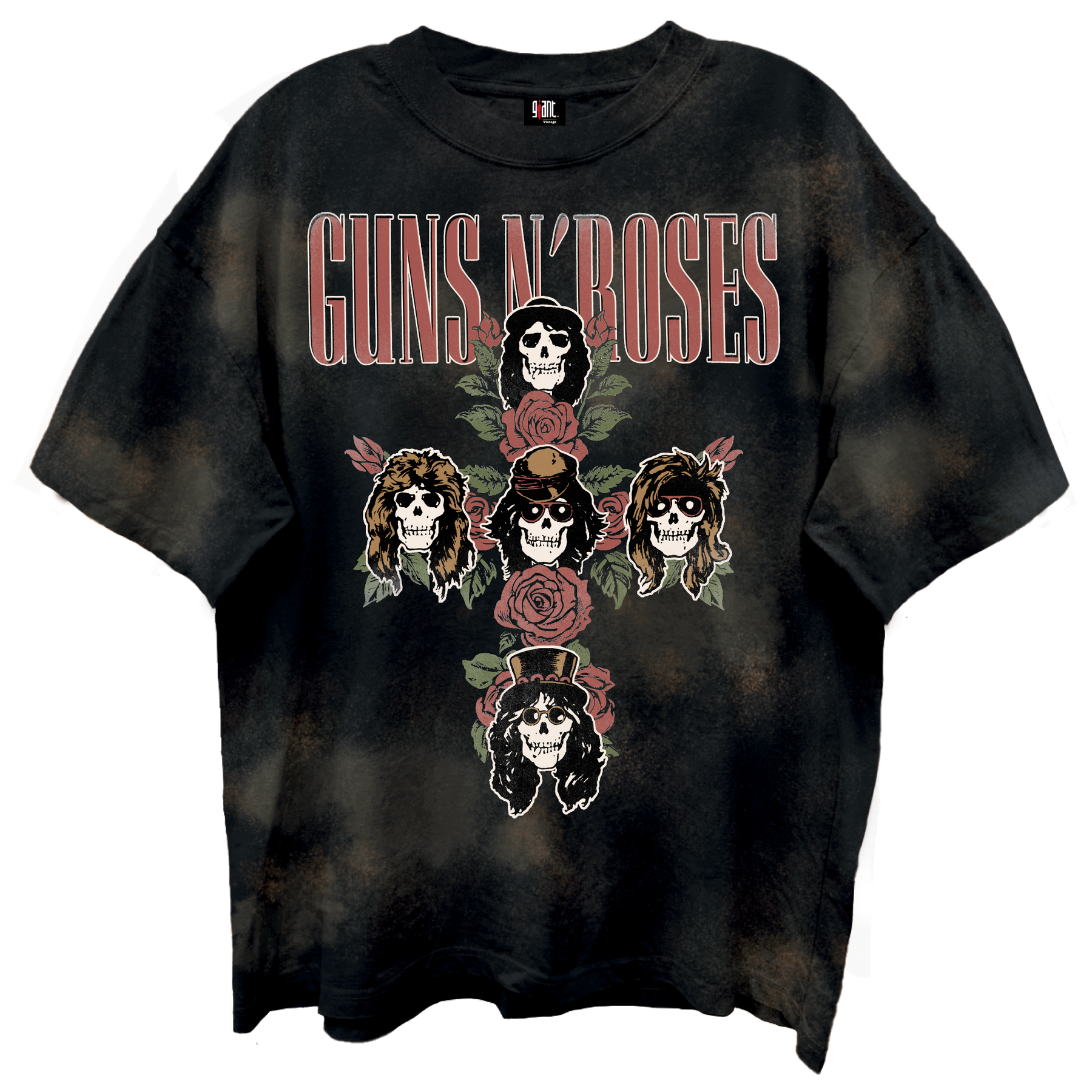 GUNS N ROSES Oversized T-Shirt, ROSE CROSS