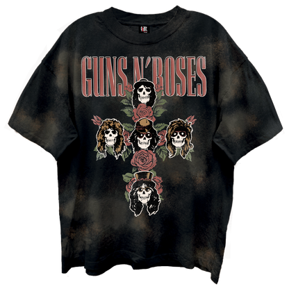 GUNS N ROSES Oversized T-Shirt, ROSE CROSS