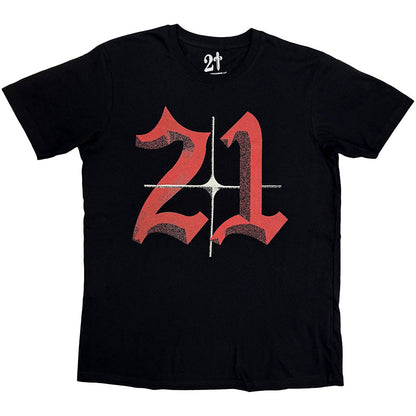 21 SAVAGE Attractive T-Shirt, Death Before Dishonor Daggers