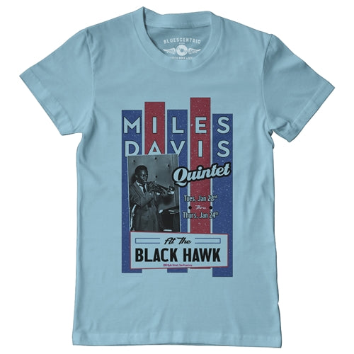 MILES DAVIS Superb T-Shirt, At The Blackhawk Light Blue