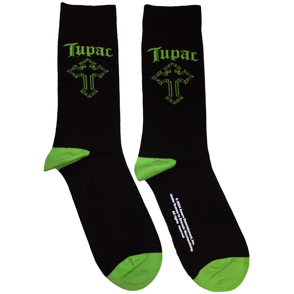 TUPAC Unisex Ankle Socks, Green Cross