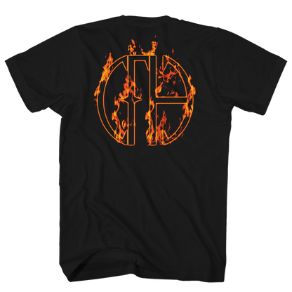 PANTERA Attractive T-Shirt, FLAMES BAND PHOTO