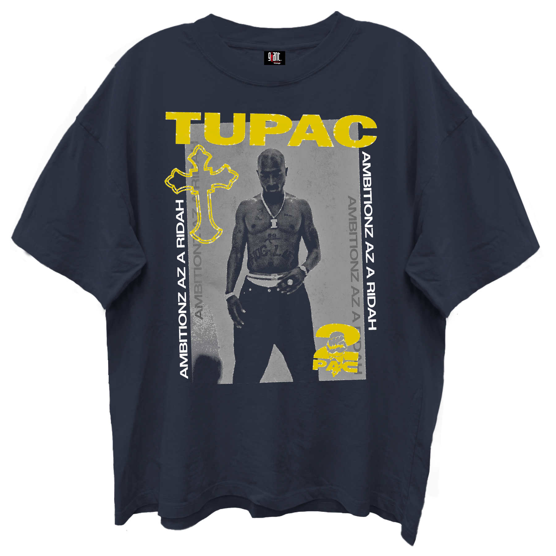 TUPAC Oversized T-Shirt, COLLAGE AMBITIONZ
