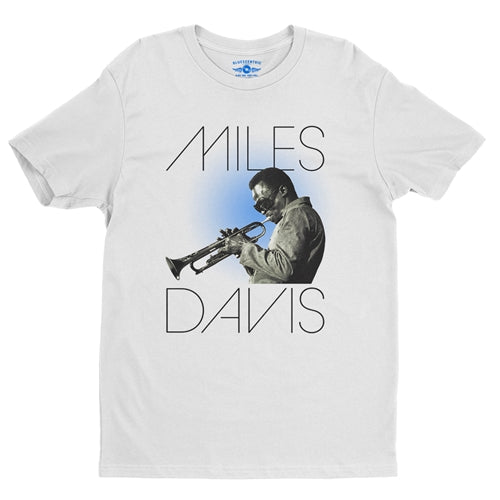 MILES DAVIS Superb T-Shirt, Blue Aura White