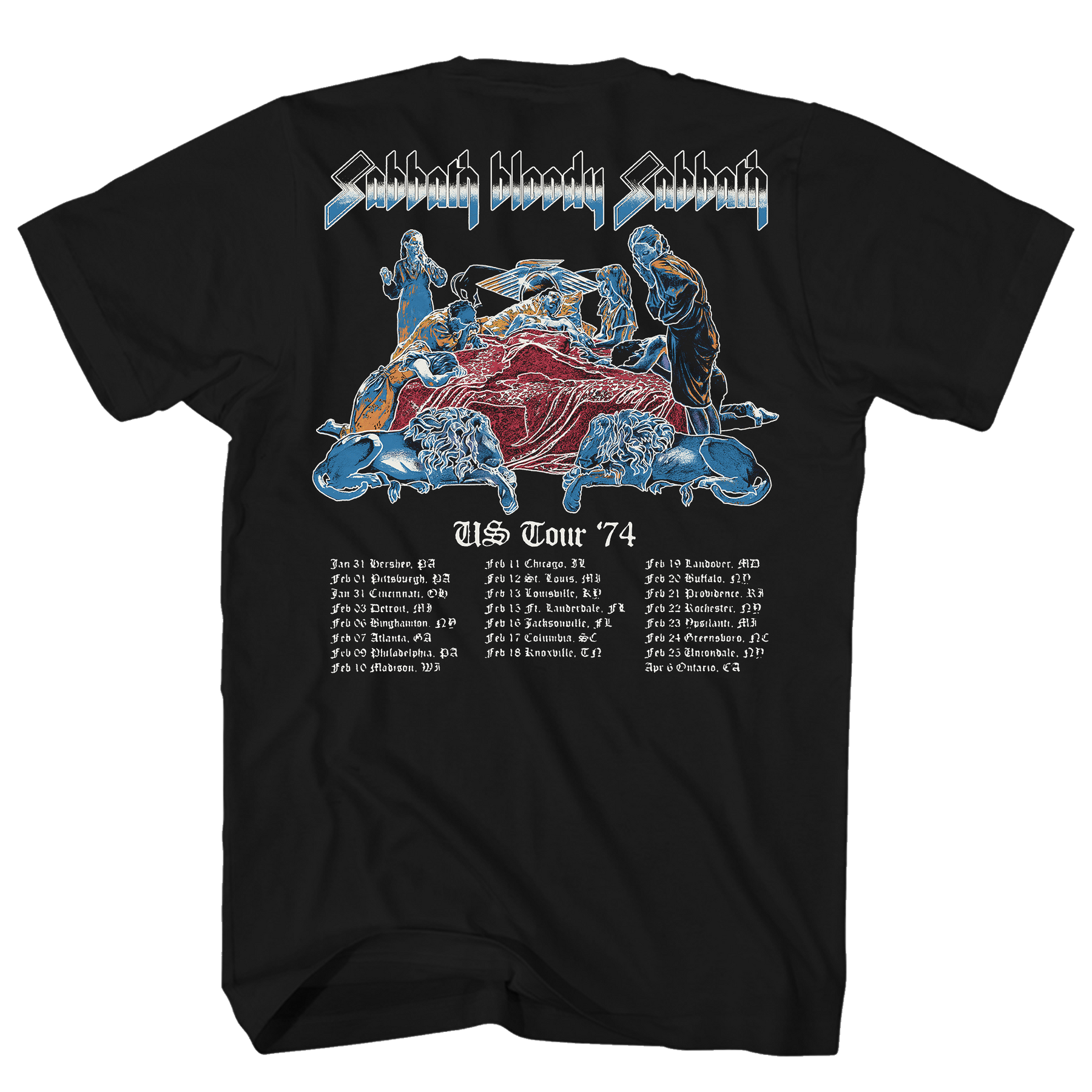 BLACK SABBATH T-Shirt, US TOUR 74